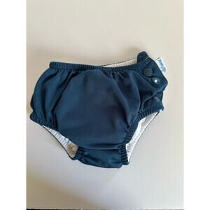 I Play Swim Bottoms for Baby 6 months, navy blue and white